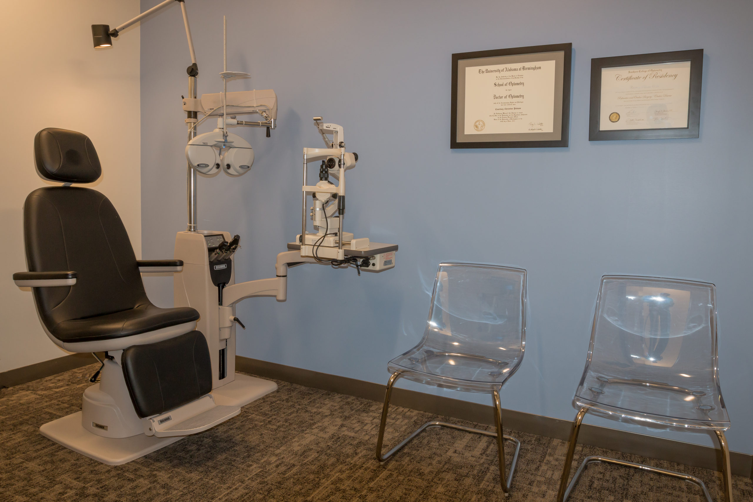 An eye care office remodel for Dr. Ortman of Black Diamond Eye Care in Castle Rock Colorado